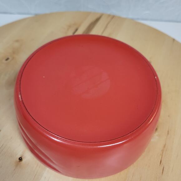 Vintage AVON Persian Wood Beauty Dust Dish 5" Red Gold Floral Lid Puff - Picture 8 of 12